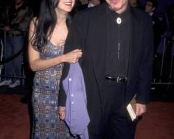 Danny Elfman and guest during "Mars Attacks!" Los Angeles Premiere at Manns Chinese Theater in Hollywood, California, United States. (Photo by Ron Galella/Ron Galella Collection via Getty Images)