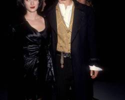 WESTWOOD,CA - DECEMBER 6:   Actress Winona Ryder and actor Johnny Depp attend the "Edward Scissorhands" Westwood Premiere on December 6, 1990 at Avco Center Cinemas in Westwood, California. (photo by Ron Galella, Ltd./Ron Galella Collection via Getty Images)