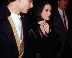 Winona Ryder and Johnny Depp at the "Edward Scissorhands" Premiere in Los Angeles, California. December 6, 1990. (Photo by Ralph Dominguez/MediaPunch via Getty Images)