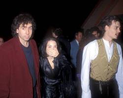 Tim Burton, Winona Ryder and Johnny Depp during "Edward Scissorhands" Premiere in Los Angeles, California, United States. (Photo by Barry King/WireImage)