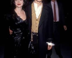 WESTWOOD,CA - DECEMBER 6:   Actress Winona Ryder and actor Johnny Depp attend the "Edward Scissorhands" Westwood Premiere on December 6, 1990 at Avco Center Cinemas in Westwood, California. (photo by Ron Galella, Ltd./Ron Galella Collection via Getty Images)