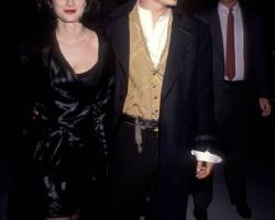 WESTWOOD,CA - DECEMBER 6:   Actress Winona Ryder and actor Johnny Depp attend the "Edward Scissorhands" Westwood Premiere on December 6, 1990 at Avco Center Cinemas in Westwood, California. (photo by Ron Galella, Ltd./Ron Galella Collection via Getty Images)