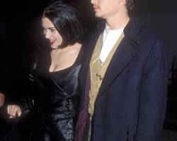 Winona Ryder and Johnny Depp during "Edward Scissorhands" Premiere in Los Angeles, California, United States. (Photo by Barry King/WireImage)