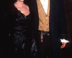 American couple, actors Winona Ryder and Johnny Depp, attend the premiere of 'Edward Scissorhands' at the Avco Westwood Theater, Westwood, California, December 6, 1990. (Photo by Ron Galella, Ltd./Ron Galella Collection via Getty Images)