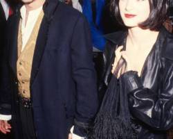 American couple, actors Johnny Depp and Winona Ryder, attend the premiere of 'Edward Scissorhands' at the Avco Westwood Theater, Westwood, California, December 6, 1990. (Photo by Ron Galella, Ltd./Ron Galella Collection via Getty Images)