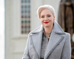 Wednesday. Gwendoline Christie as Larissa Weems in episode 103 of Wednesday. Cr. Vlad Cioplea/Netflix © 2022