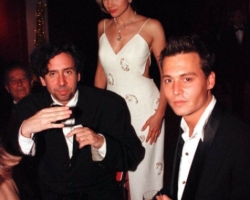 "TIM BURTON" "MIRA SORVINO" "JOHNNY DEPP" "PLAN AMERICAIN" 50EME ANNIVERSAIRE FESTIVAL DE CANNES SOIREE CARTIER